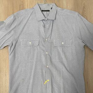 Men’s Theory Button Up Long Sleeve Dress Shirt Size Medium